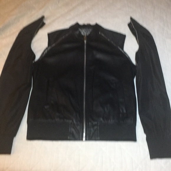 Zara Jackets & Coats Zara Man Bomber Faux Leather Jacket Vest